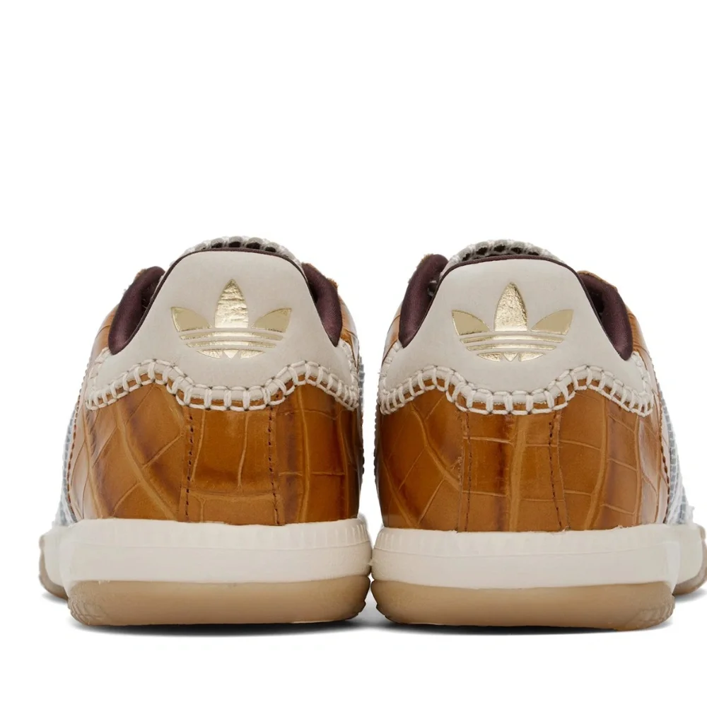 Adidas Originals Edition WALES BONNER Silver & Brown MN Samba Sneakers SZ US 7 - Picture 3 of 13